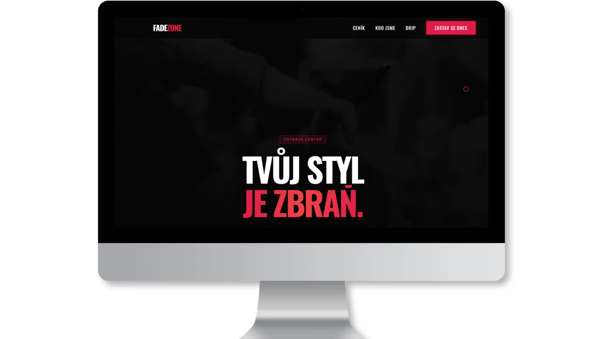 Náhled ukázkového webu FadeZone Barbers